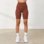 Lounge 365 sekunnin nahkaiset pyöräilyshortsit suklaa vaatteet naiset D46R26914 - Image 3