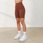 Lounge 365 sekunnin nahkaiset pyöräilyshortsit suklaa vaatteet naiset D46R26914 - Image 6