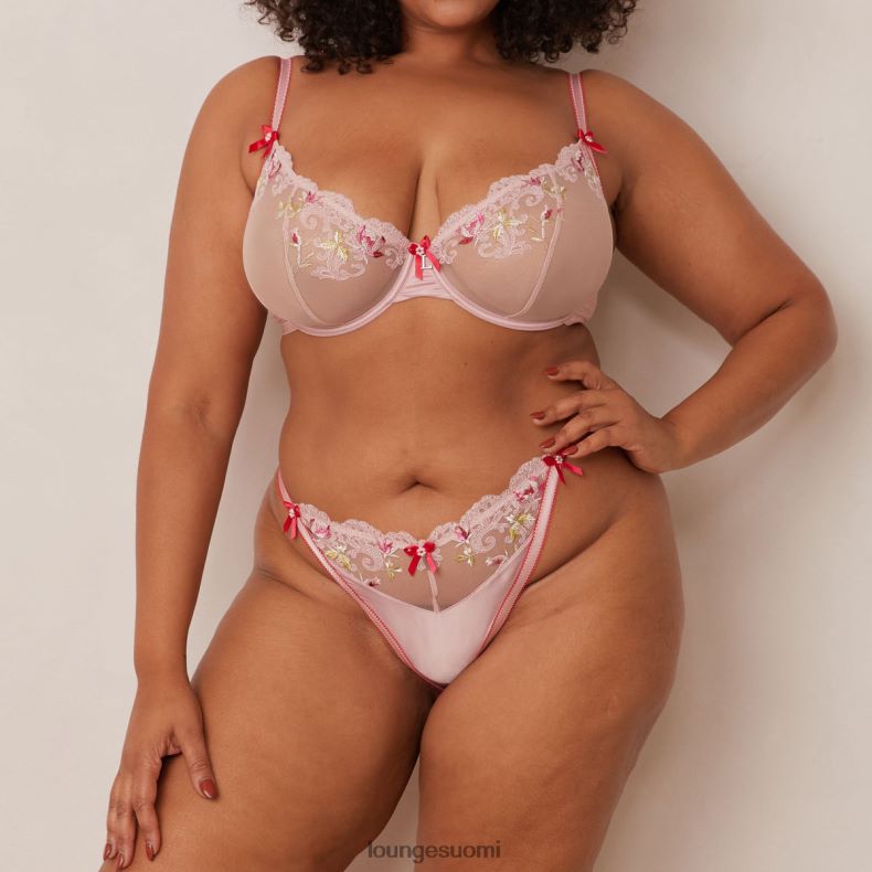 Lounge Bloom brodeeratut parvekeliivit ja g-string/housut vaaleanpunainen alusvaatteet naiset D46R26109 - Image 21
