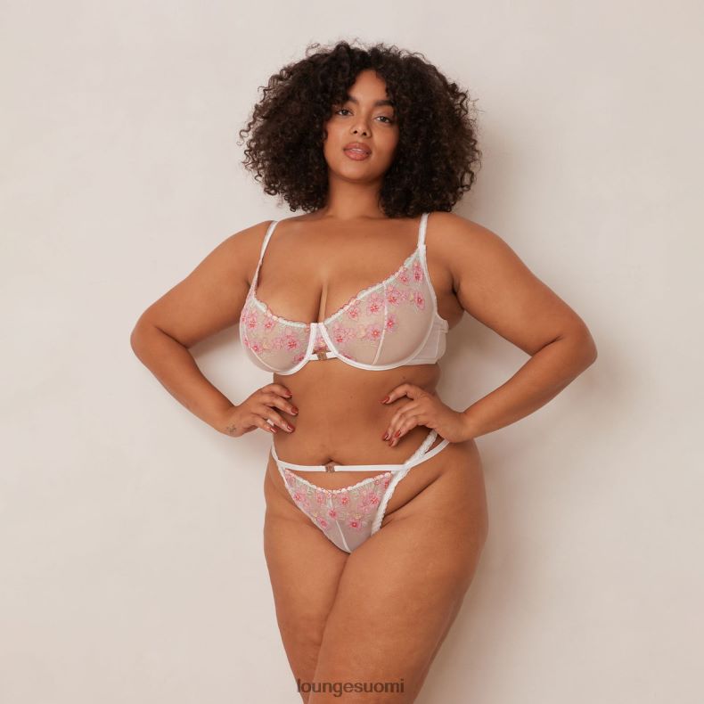Lounge ditsy brodeeratut parvekeliivit ja g-string/housut valkoinen alusvaatteet naiset D46R2695 - Image 15