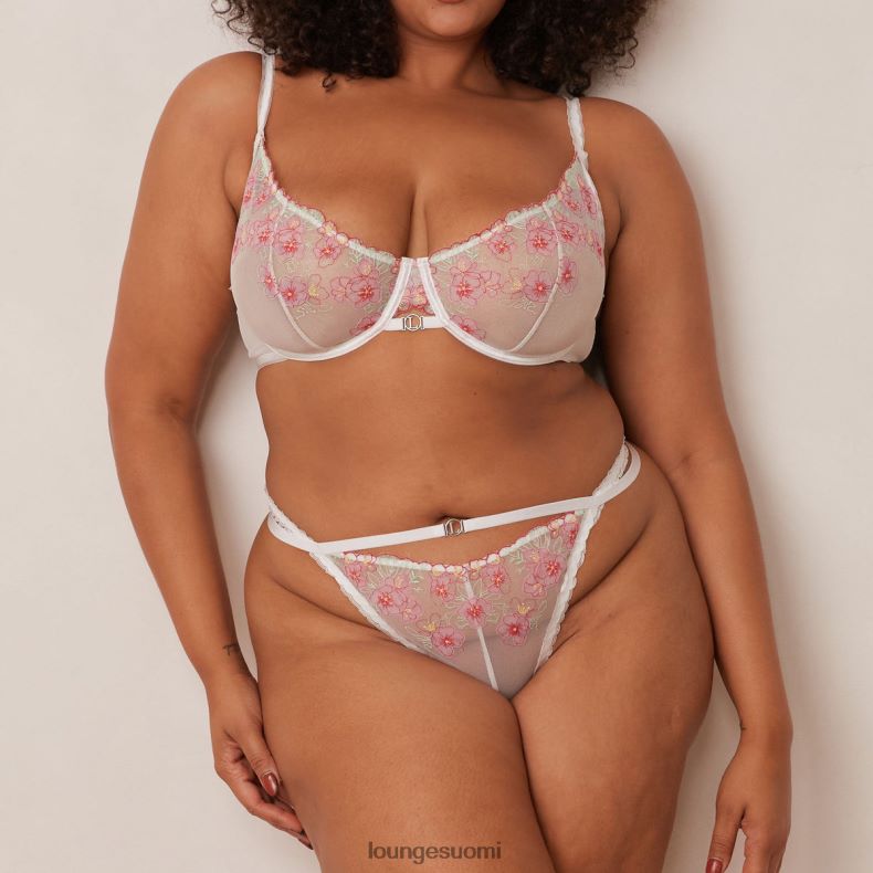 Lounge ditsy brodeeratut parvekeliivit ja g-string/housut valkoinen alusvaatteet naiset D46R2695 - Image 17