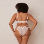 Lounge ditsy brodeeratut parvekeliivit ja g-string/housut valkoinen alusvaatteet naiset D46R2695 - Image 6