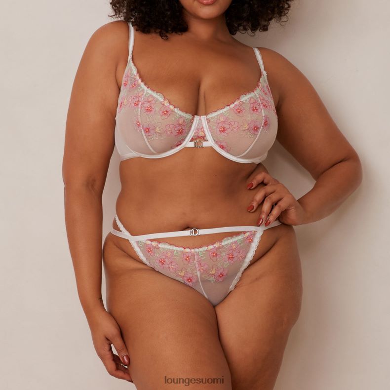 Lounge ditsy brodeeratut parvekeliivit ja g-string/housut valkoinen alusvaatteet naiset D46R2695 - Image 7
