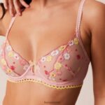 Lounge fleur parveke rintaliivit & stringit vaaleanpunainen alusvaatteet naiset D46R2693 - Image 4