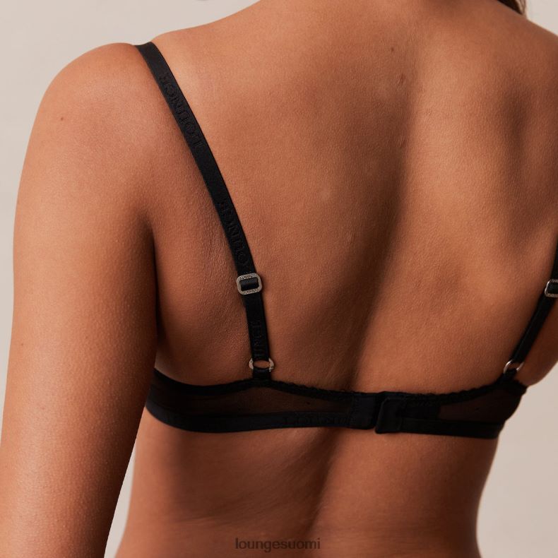 Lounge flirt parveke rintaliivit & g-string/housut setti musta alusvaatteet naiset D46R26108 - Image 18
