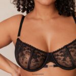 Lounge flirt parveke rintaliivit & g-string/housut setti musta alusvaatteet naiset D46R26108 - Image 22