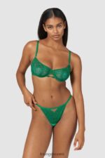 Lounge flirt parveke rintaliivit & g-string/housut setti smaragdi alusvaatteet naiset D46R26160 - Image 15