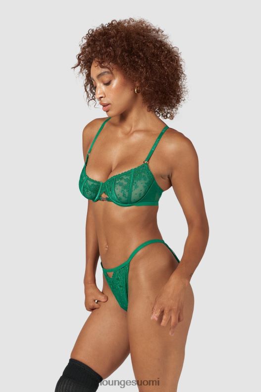 Lounge flirt parveke rintaliivit & g-string/housut setti smaragdi alusvaatteet naiset D46R26160 - Image 7