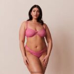 Lounge grace rintaliivit & stringit kuuma pinkki alusvaatteet naiset D46R2658