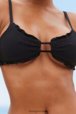 Lounge hawaii-kuvioinen bikinipaita musta uimapuvut naiset D46R26998 - Image 4