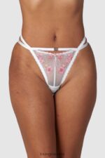 Lounge hienot brodeeratut alushousut valkoinen alusvaatteet naiset D46R26282