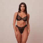 Lounge liberty parveke rintaliivit & stringit/housutsetti musta alusvaatteet naiset D46R2624
