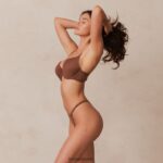 Lounge muotoiltu push-up t-paitarintaliivit ja g-string/housut kastanja alusvaatteet naiset D46R2696 - Image 19