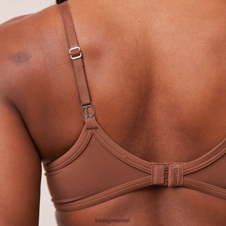 Lounge muotoiltu push-up t-paitarintaliivit ja g-string/housut kastanja alusvaatteet naiset D46R2696 - Image 4