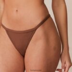 Lounge muotoiltu push-up t-paitarintaliivit ja g-string/housut kastanja alusvaatteet naiset D46R2696 - Image 10