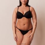 Lounge muotoiltu push-up t-paitarintaliivit ja g-string/housut musta alusvaatteet naiset D46R26115 - Image 11