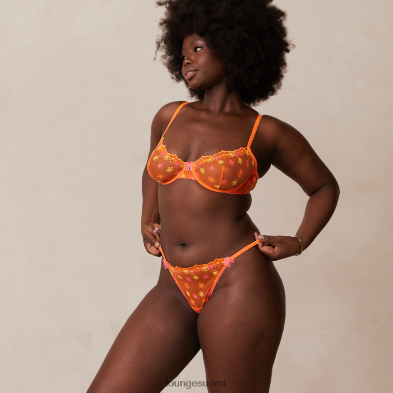 Lounge neon parvekeliivit & g-string setti oranssi alusvaatteet naiset D46R26106 - Image 2