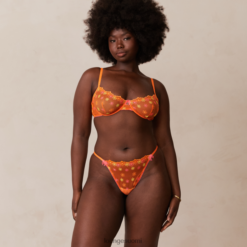 Lounge neon parvekeliivit & g-string setti oranssi alusvaatteet naiset D46R26106 - Image 4