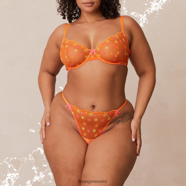 Lounge neon parvekeliivit & g-string setti oranssi alusvaatteet naiset D46R26106 - Image 1