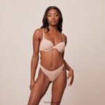 Lounge niin pehmeä resori t-paitarintaliivit & stringit taupe alusvaatteet naiset D46R2634