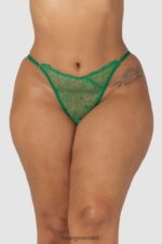 Lounge ohuet, avoimet selkähousut smaragdi alusvaatteet naiset D46R26253 - Image 7