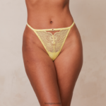 Lounge peepholle pitsinauhallinen g-string sitruuna alusvaatteet naiset D46R26732