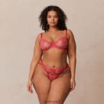 Lounge poskipuna brodeeratut parvekeliivit ja g-string/housut kuuma pinkki alusvaatteet naiset D46R2683 - Image 14