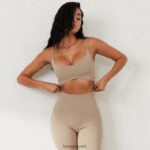 Lounge rajattu cami top x jess hunt kellanruskea vaatteet naiset D46R26818 - Image 6