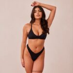 Lounge resorikolmiorintaliivit & stringit/housutsetti musta alusvaatteet naiset D46R26233