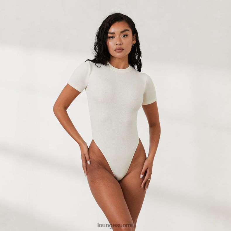 Lounge ribine t-paita bodysuit x jess hunt luonnonvalkoinen vaatteet naiset D46R26813 - Image 3
