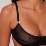 Lounge rohkeat mesh-rintaliivit & stringit/housutsetti musta alusvaatteet naiset D46R2636 - Image 6