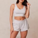 Lounge röyhelöinen pyjama-cami-toppi pakkasta vaatteet naiset D46R26922 - Image 3