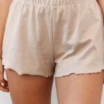Lounge röyhelöiset pyjamashortsit minkki vaatteet naiset D46R26925