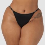 Lounge sileät klassiset alushousut musta alusvaatteet naiset D46R26562
