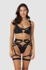 Lounge soriya intiimi setti musta alusvaatteet naiset D46R26563