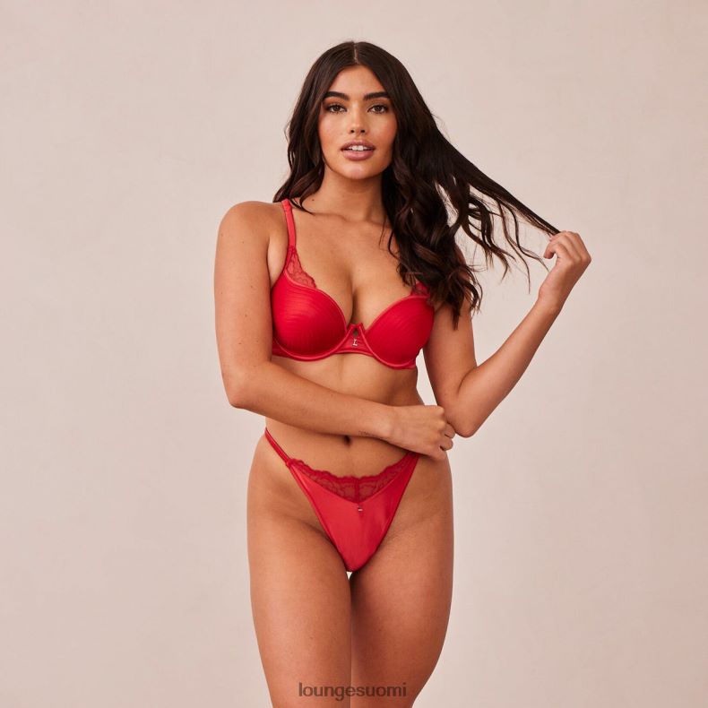 Lounge tikattu pitsi parvekeliivit & g-string/housut setti kastanjanruskea alusvaatteet naiset D46R26151 - Image 3