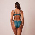 Lounge tikattu pitsi parvekeliivit & g-string/housut setti turkoosi alusvaatteet naiset D46R26147 - Image 4