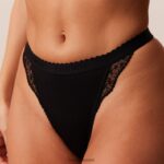 Lounge uurretut parvekeliivit & stringit/housutsetti musta alusvaatteet naiset D46R2673 - Image 8