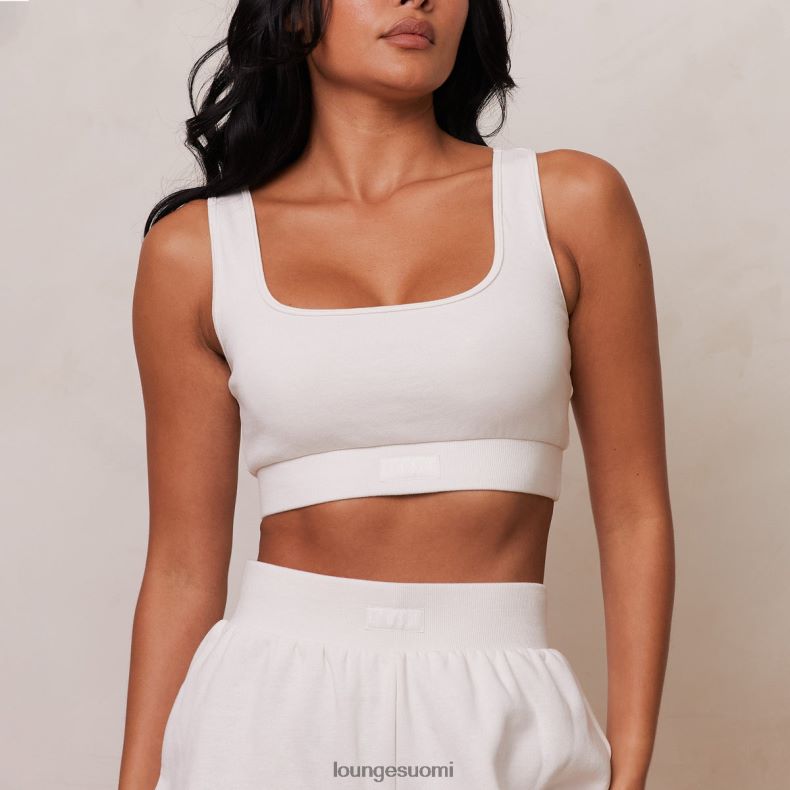 Lounge välttämätön crop top & shortsit setti kerma vaatteet naiset D46R26859 - Image 2