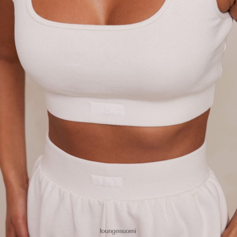 Lounge välttämätön crop top & shortsit setti kerma vaatteet naiset D46R26859 - Image 3