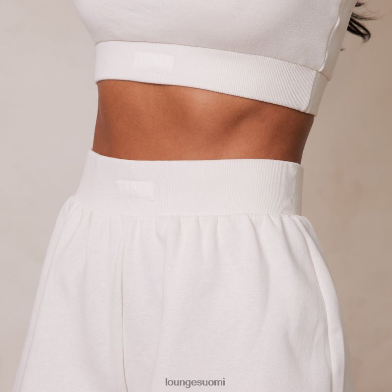 Lounge välttämätön crop top & shortsit setti kerma vaatteet naiset D46R26859 - Image 6