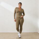 Lounge välttämättömät leggingsit oliivi vaatteet naiset D46R26894