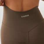 Lounge välttämättömät leggingsit taupe vaatteet naiset D46R26893 - Image 4