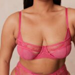 Lounge whitney intiimi setti kuuma pinkki alusvaatteet naiset D46R26612 - Image 4