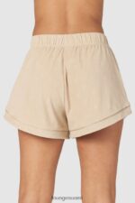 Lounge ylelliset kohokuvioidut pyjamashortsit minkki vaatteet naiset D46R26952 - Image 2